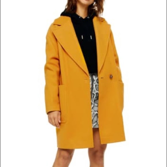 Topshop Jackets & Blazers - Topshop Carly Coat Yellow New Without Tags